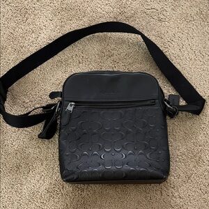 Coach Embossed Black Men's Messenger Bag